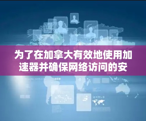为了在加拿大有效地使用加速器并确保网络访问的安全和速度，您可以按照以下步骤操作