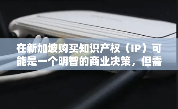 在新加坡购买知识产权（IP）可能是一个明智的商业决策，但需要仔细规划和评估。以下是购买新加坡IP的主要步骤和考虑因素