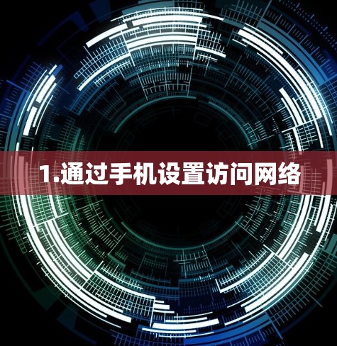 1.通过手机设置访问网络