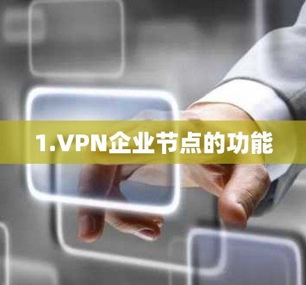 1.VPN企业节点的功能 1.VPN企业节点的功能