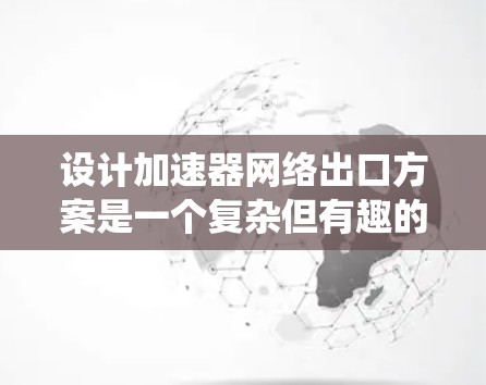 设计加速器网络出口方案是一个复杂但有趣的任务，涉及硬件和软件的多方面考虑。以下是对该方案的系统化总结和建议