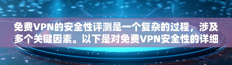 免费VPN的安全性评测是一个复杂的过程,涉及多个关键因素。以下是对免费VPN安全性的详细评估和总结 免费VPN的安全性评测是一个复杂的过程,涉及多个关键因素。以下是对免费VPN安全性的详细评估和总结