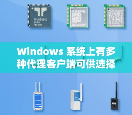 Windows 系统上有多种代理客户端可供选择，以下是一些常见的代理客户端及其简要介绍
