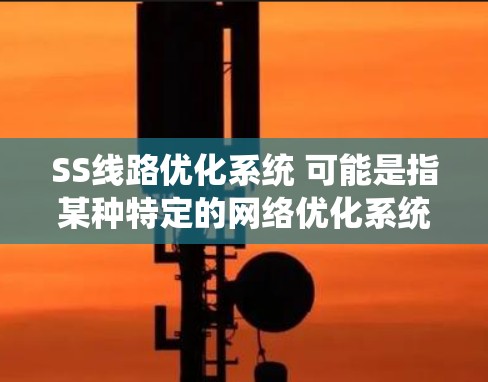 SS线路优化系统 可能是指某种特定的网络优化系统或算法,具体含义取决于上下文。以下是一些可能的解释和相关信息 SS线路优化系统 可能是指某种特定的网络优化系统或算法,具体含义取决于上下文。以下是一些可能的解释和相关信息