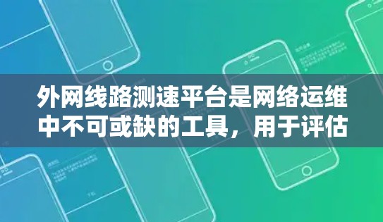 外网线路测速平台是网络运维中不可或缺的工具，用于评估和优化互联网线路的性能。以下是对该平台的详细分析和总结
